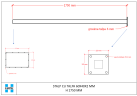 Stalp zincat cu talpa  60 x 40 x 2 mm – H 1750 mm 1